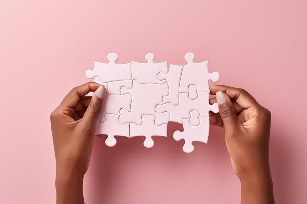 Foto strategisch puzzle business concept met jigsaw puzzle piece