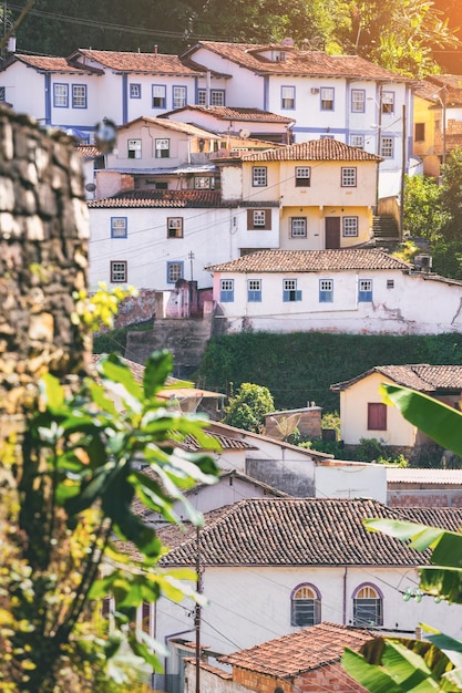 Straten van de historische stad Ouro Preto Brazilië