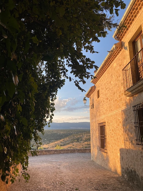 Straten van Pedraza in Segovia, Castilla y Len, Spanje. Pedraza, middeleeuwse ommuurde stad