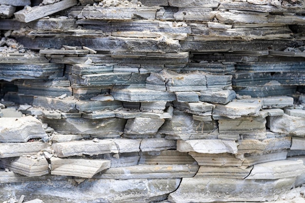 Stratified rock