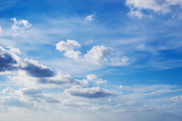 Stratiform clouds in the blue sky