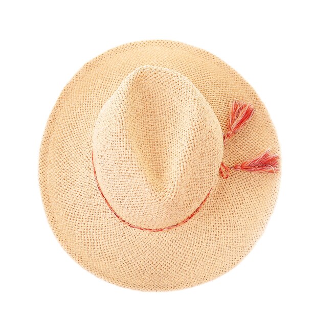 Photo straw hat isolated on white