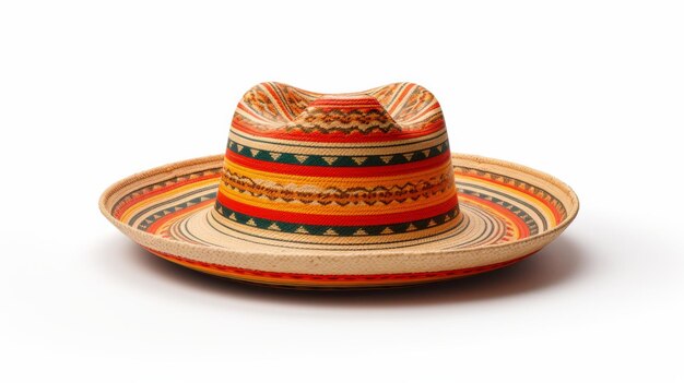 Photo straw hat with black band