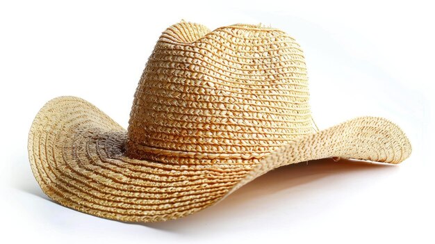 a straw hat with a straw hat on it is shown