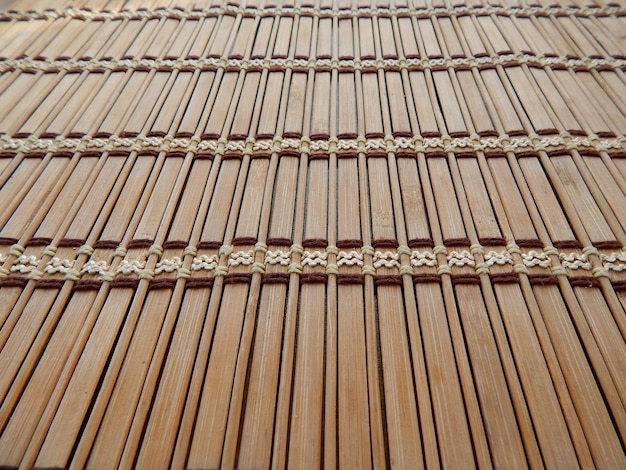 Straw woven blinds angle view