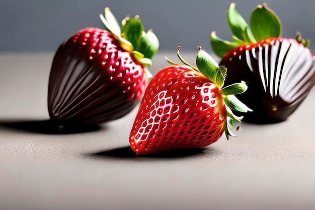 Strawberries and chocolate are romantic symbols