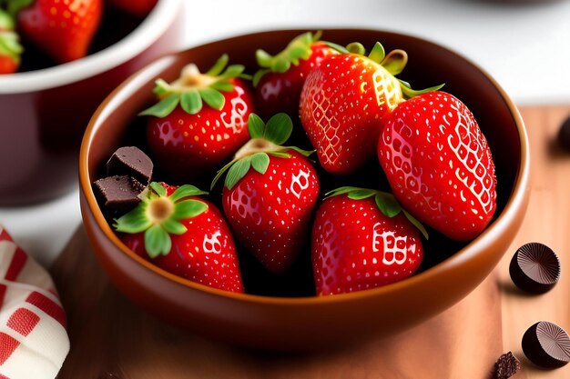 Strawberries in chocolate