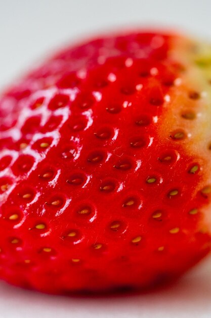 Strawberries close up. Macro strawberry. Berry macro shot. Berry close-up. Strawberry