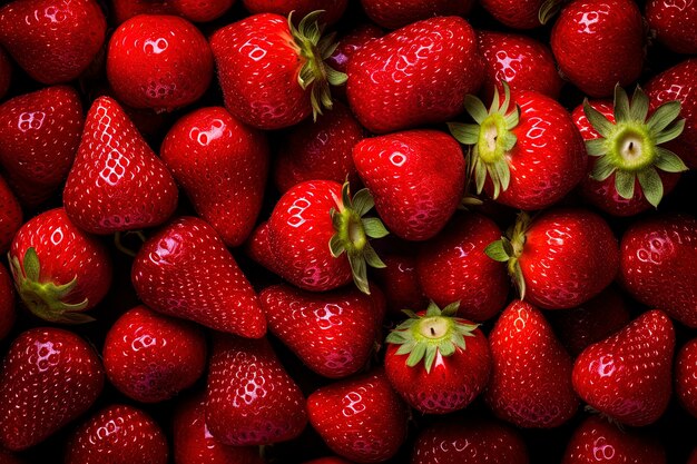 Photo strawberries fruit background