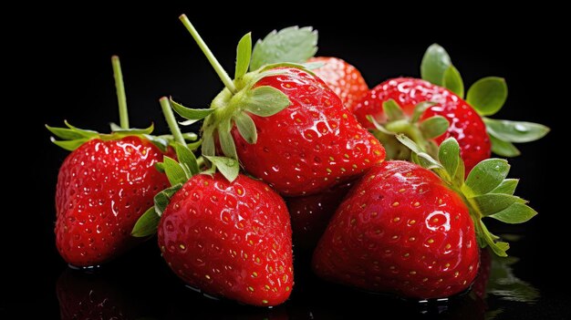 Strawberries HD 8K wallpaper Stock Photographic Image