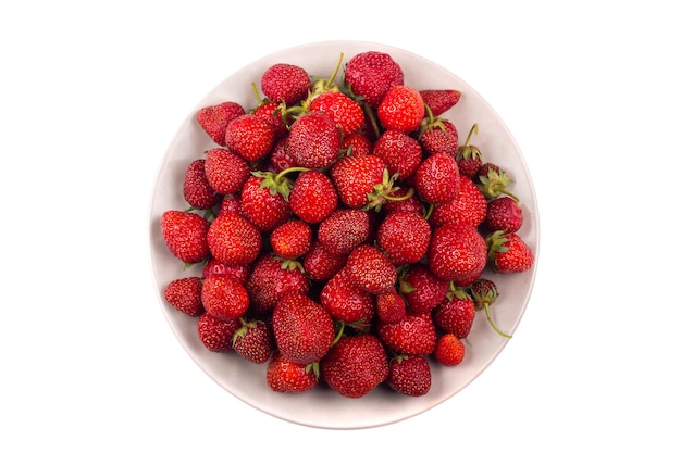 Strawberries isolated on a white background