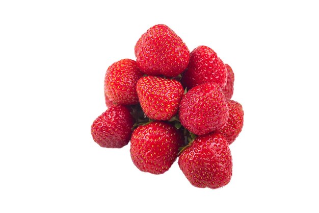 Strawberries isolated on white background