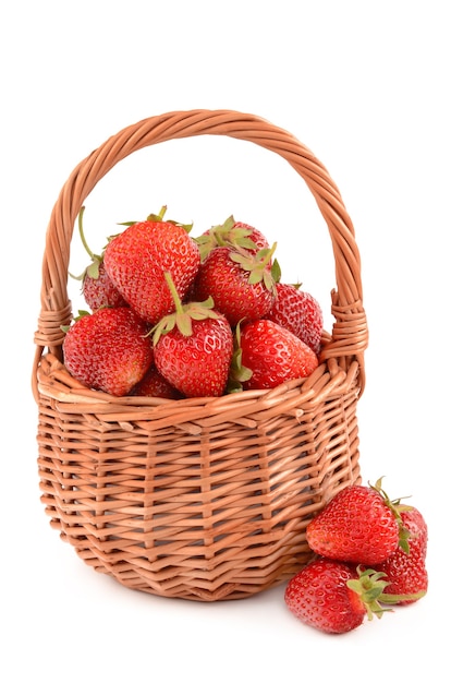 Strawberries isolated on white