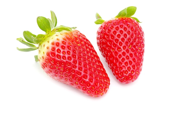 Strawberries isolated on white