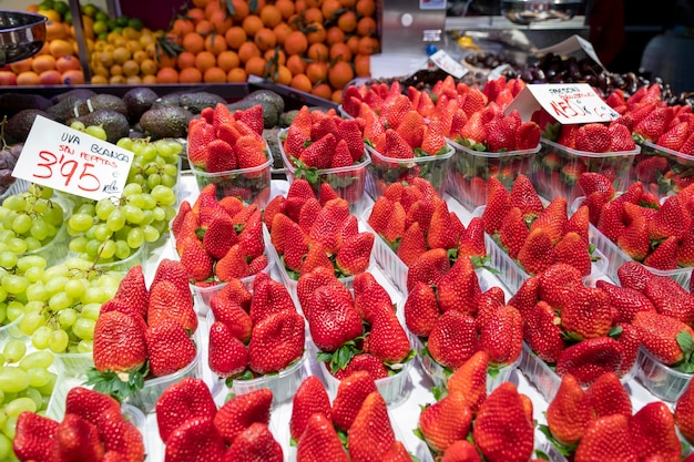 Strawberries at market