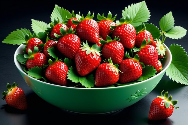 Strawberries realistic stunning image