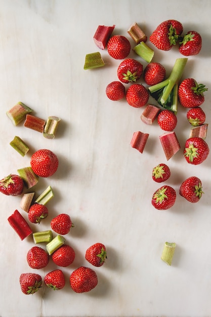 Strawberries and rhubarb