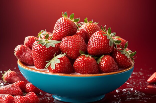 Strawberries in a Splash of Water