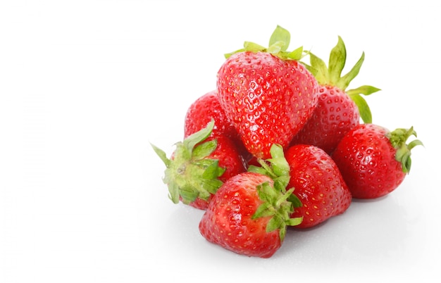 Strawberries  on white background