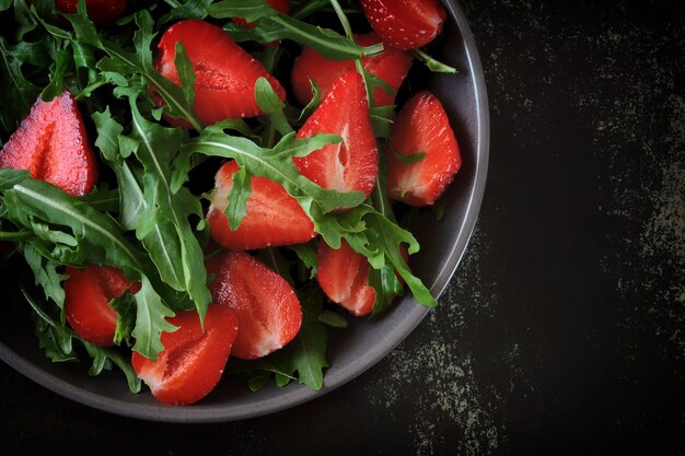 Strawberry Arugula Salad Fresh summer salad with strawberries