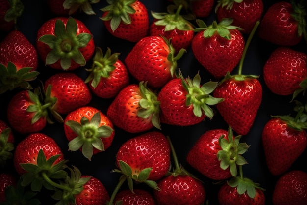 Strawberry background Generate Ai