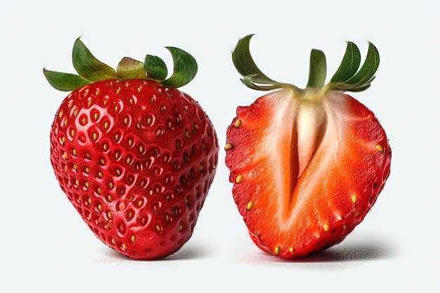 Strawberry on background Juicy red berry fresh and sweet Generated AI