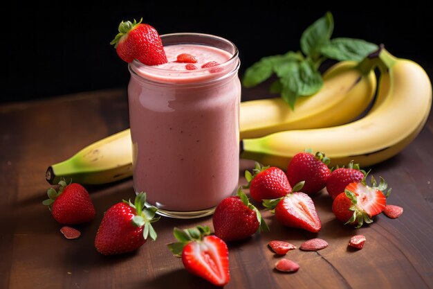 Strawberry Banana Smoothie health Snacks Recipes