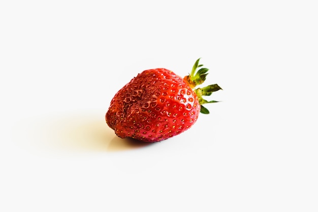 Strawberry berry white background