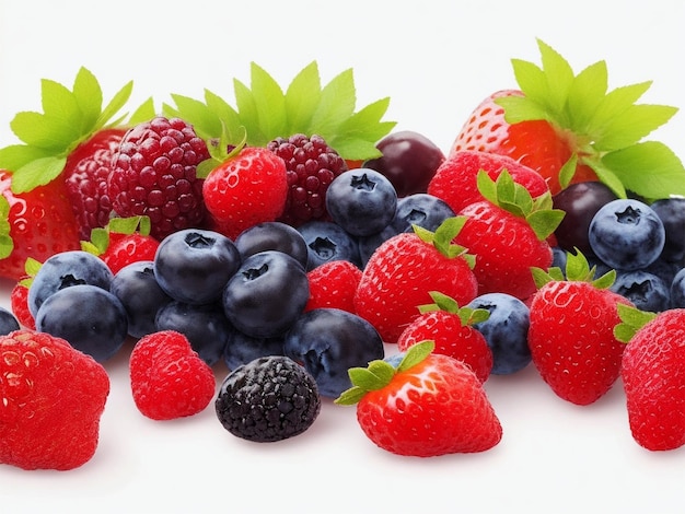 Strawberry and blackberry fruits