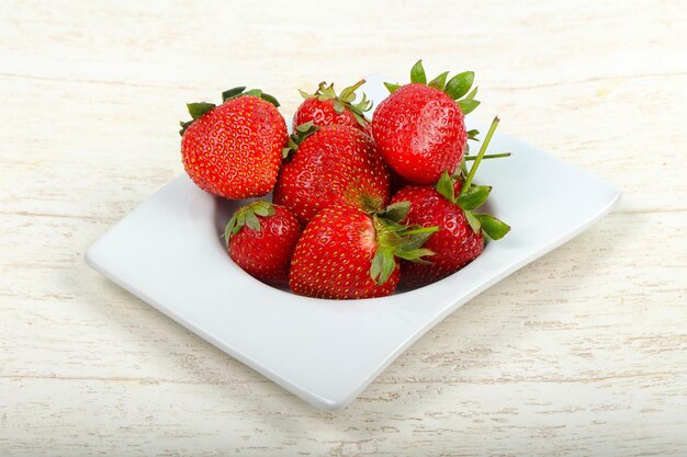 Strawberry in the bowl