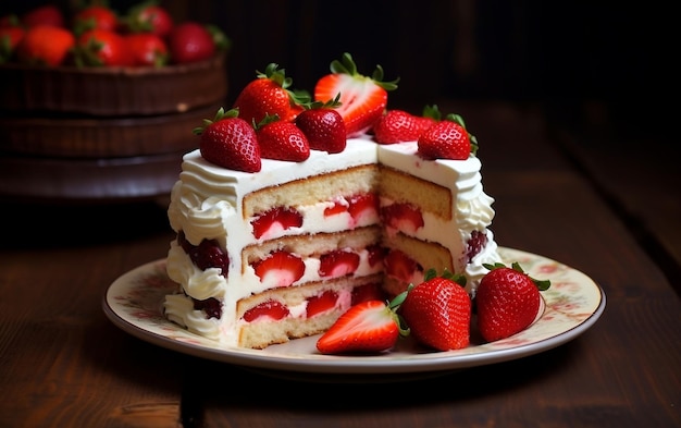 Strawberry Cake Generative AI