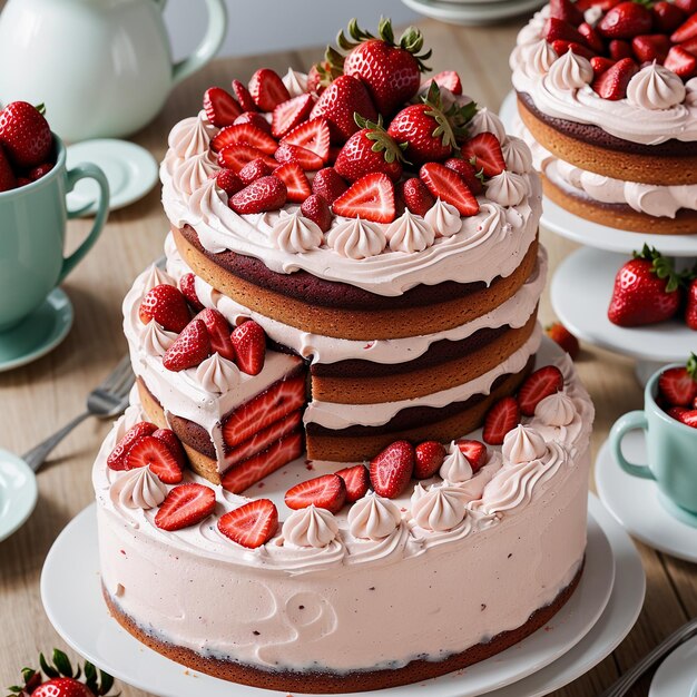 Photo strawberry cake