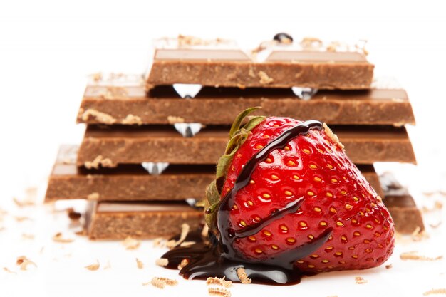 Strawberry and chocolate bar