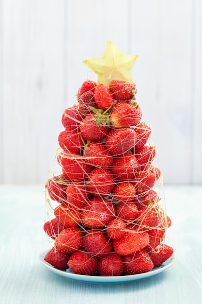 Albero di natale alla fragola