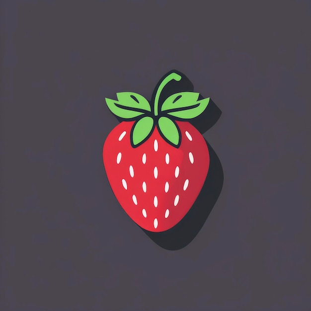 strawberry clipart vector logo icon illustration
