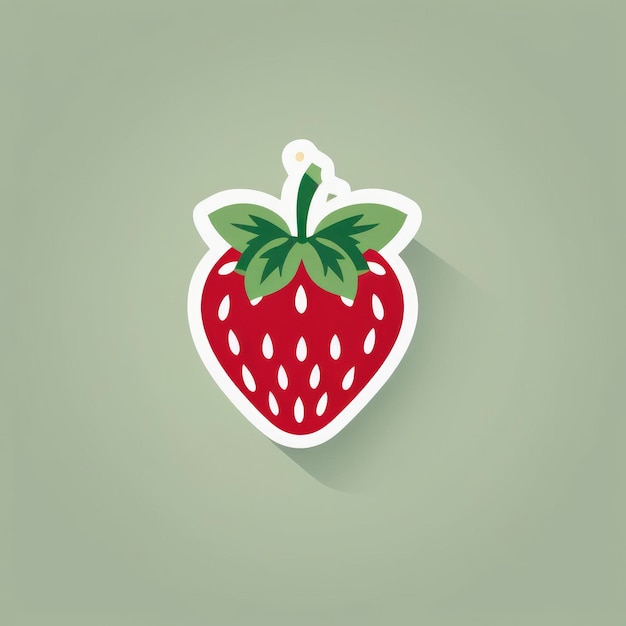 Foto illustrazione dell'icona del logo vettoriale del clipart della fragola