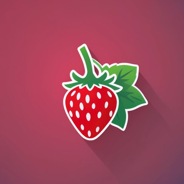 Photo strawberry clipart vector logo icon illustration