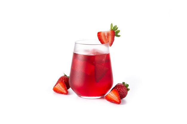 Strawberry cocktail isolated