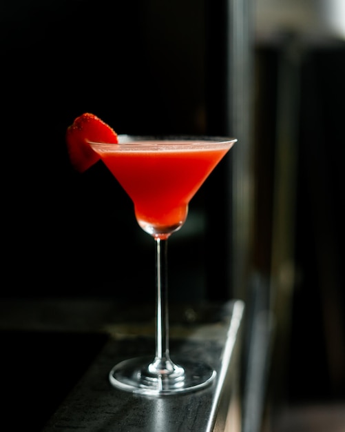 Foto cocktail di fragole senza alcol
