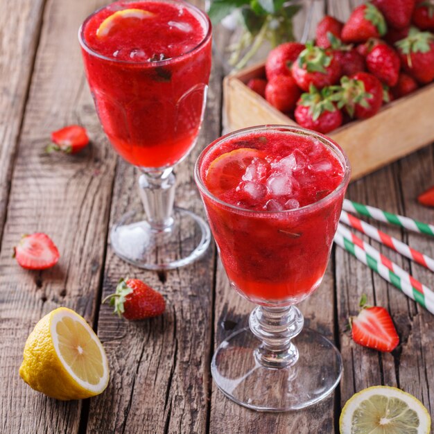 Strawberry ,cold juice from fresh berries.