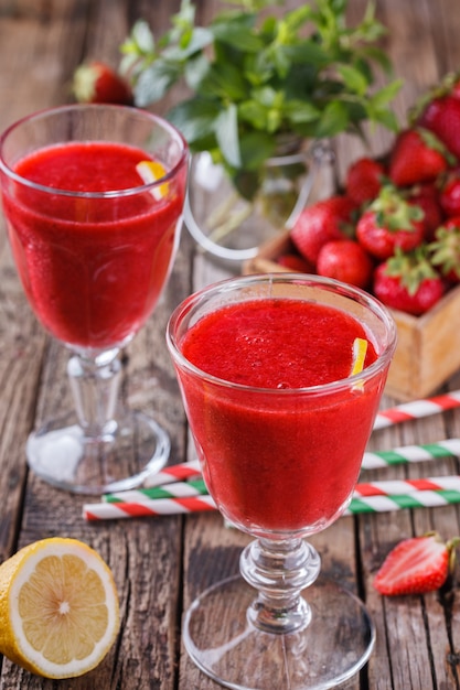 Strawberry ,cold juice from fresh berries.