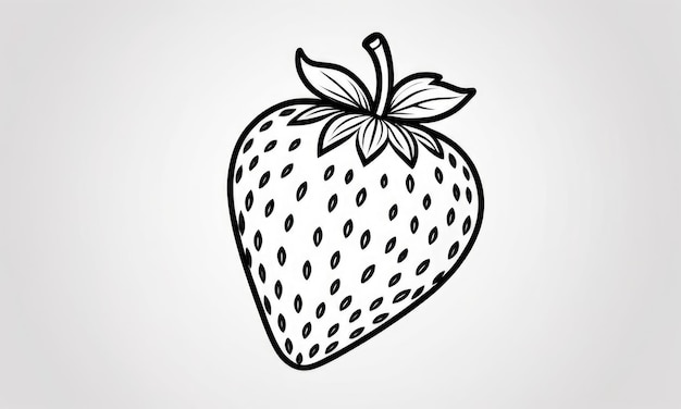 Photo strawberry coloring page for kids