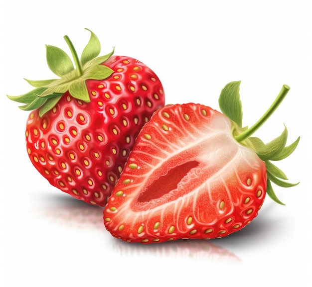 Strawberry cut in half