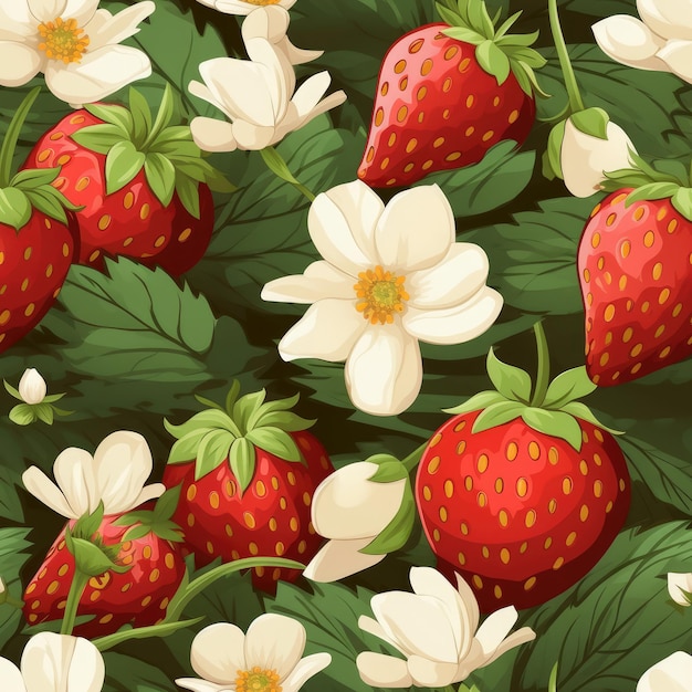 Strawberry Delight Pattern Print