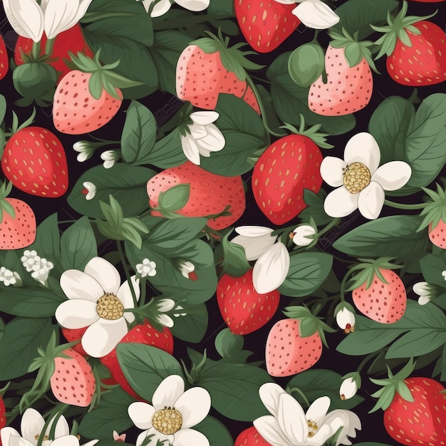 Strawberry Delight Pattern Print