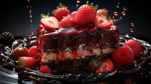 Strawberry_dessert_gourmet_sweet_food_chocolate_indu