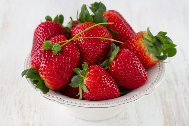 Strawberry in dish