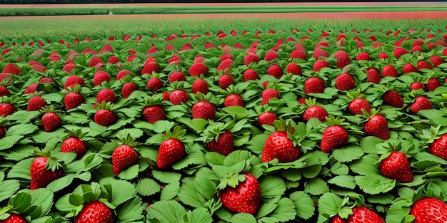 Photo strawberry field