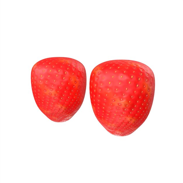 3d моделирование фруктов клубники