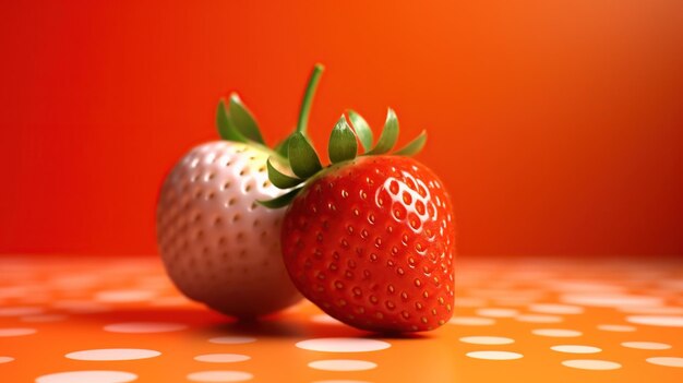 Strawberry fruit in color background